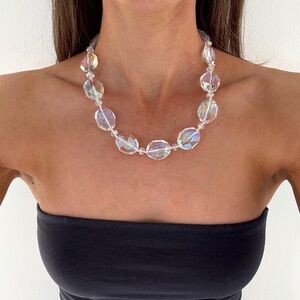 Statement Aurora Borealis Crystal Beaded
Necklace